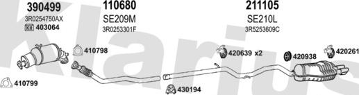 Klarius 790609E - Система выпуска ОГ autosila-amz.com