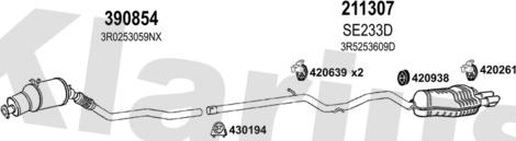 Klarius 790611E - Система выпуска ОГ autosila-amz.com