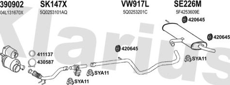 Klarius 790631U - Система выпуска ОГ autosila-amz.com