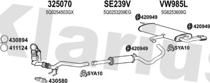 Klarius 790626U - Система выпуска ОГ autosila-amz.com