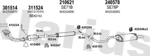 Klarius 790096E - Система выпуска ОГ autosila-amz.com