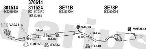 Klarius 790096U - Система выпуска ОГ autosila-amz.com