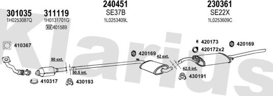 Klarius 790051E - Система выпуска ОГ autosila-amz.com