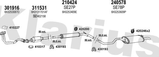 Klarius 790089E - Система выпуска ОГ autosila-amz.com