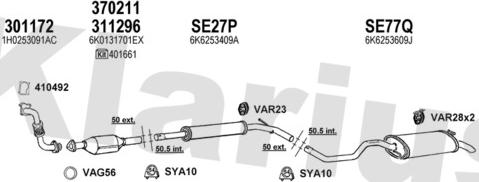 Klarius 790145U - Система выпуска ОГ autosila-amz.com