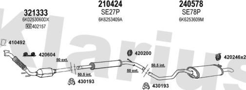 Klarius 790146E - Система выпуска ОГ autosila-amz.com