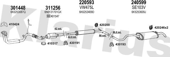 Klarius 790158E - Система выпуска ОГ autosila-amz.com