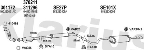Klarius 790119U - Система выпуска ОГ autosila-amz.com