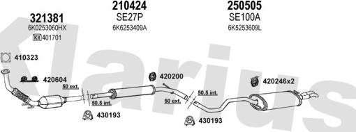 Klarius 790189E - Система выпуска ОГ autosila-amz.com