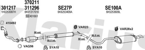 Klarius 790136U - Система выпуска ОГ autosila-amz.com