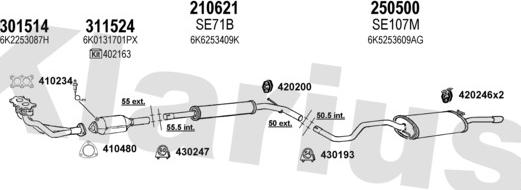 Klarius 790133E - Система выпуска ОГ autosila-amz.com