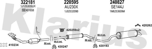 Klarius 790333E - Система выпуска ОГ autosila-amz.com