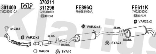 Klarius 790234U - Система выпуска ОГ autosila-amz.com