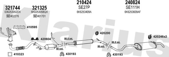 Klarius 790220E - Система выпуска ОГ autosila-amz.com
