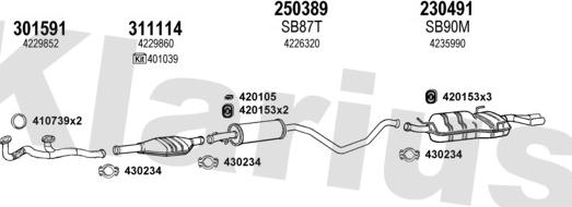 Klarius 750094E - Система выпуска ОГ autosila-amz.com