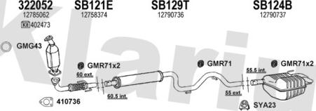 Klarius 750198U - Система выпуска ОГ autosila-amz.com