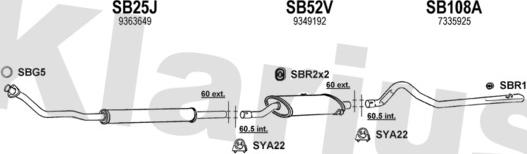 Klarius 750133U - Система выпуска ОГ autosila-amz.com