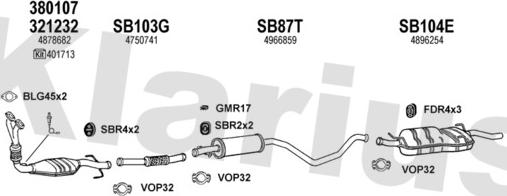 Klarius 750129U - Система выпуска ОГ autosila-amz.com