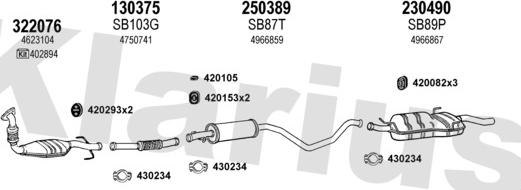 Klarius 750128E - Система выпуска ОГ autosila-amz.com