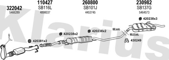 Klarius 750177E - Система выпуска ОГ autosila-amz.com