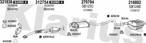 Klarius 750244E - Система выпуска ОГ autosila-amz.com