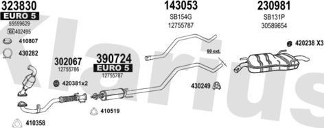 Klarius 750242E - Система выпуска ОГ autosila-amz.com