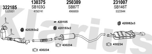 Klarius 750202E - Система выпуска ОГ autosila-amz.com