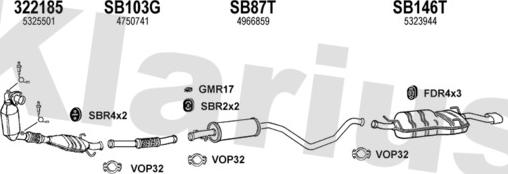 Klarius 750202U - Система выпуска ОГ autosila-amz.com