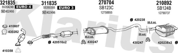 Klarius 750234E - Система выпуска ОГ autosila-amz.com
