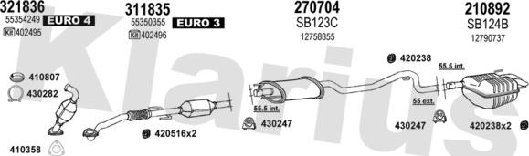 Klarius 750235E - Система выпуска ОГ autosila-amz.com