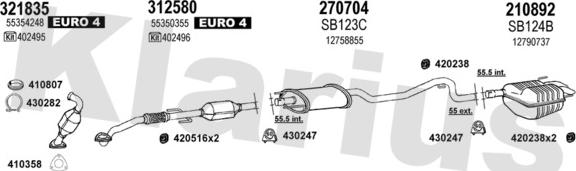 Klarius 750238E - Система выпуска ОГ autosila-amz.com