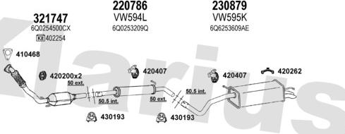 Klarius 780041E - Система выпуска ОГ autosila-amz.com