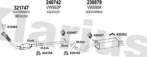 Klarius 780061E - Система выпуска ОГ autosila-amz.com