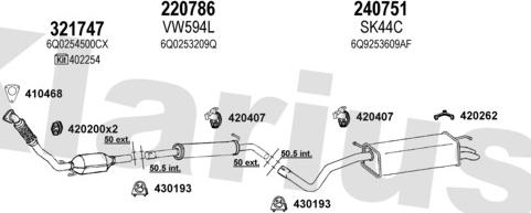 Klarius 780062E - Система выпуска ОГ autosila-amz.com