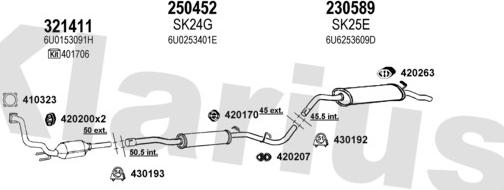 Klarius 780014E - Система выпуска ОГ autosila-amz.com