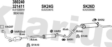 Klarius 780015U - Система выпуска ОГ autosila-amz.com