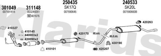 Klarius 780011E - Система выпуска ОГ autosila-amz.com