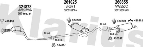 Klarius 780073E - Система выпуска ОГ autosila-amz.com