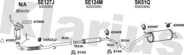 Klarius 780072U - Система выпуска ОГ autosila-amz.com