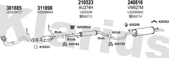 Klarius 780115E - Система выпуска ОГ autosila-amz.com