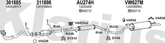 Klarius 780115U - Система выпуска ОГ autosila-amz.com