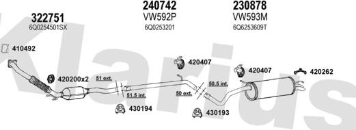 Klarius 780186E - Система выпуска ОГ autosila-amz.com