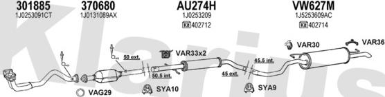 Klarius 780124U - Система выпуска ОГ autosila-amz.com