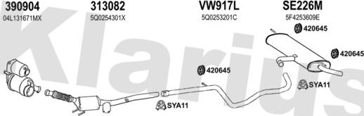 Klarius 780326U - Система выпуска ОГ autosila-amz.com