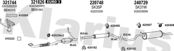 Klarius 780256E - Система выпуска ОГ autosila-amz.com