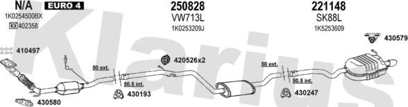 Klarius 780263E - Система выпуска ОГ autosila-amz.com