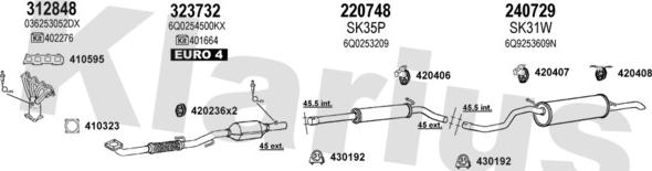 Klarius 780262E - Система выпуска ОГ autosila-amz.com