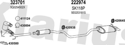 Klarius 780233E - Система выпуска ОГ autosila-amz.com