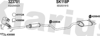 Klarius 780233U - Система выпуска ОГ autosila-amz.com