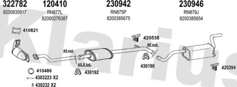 Klarius 721174E - Система выпуска ОГ autosila-amz.com